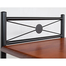 Decoshop26 Chevet étagère industriel - Noir