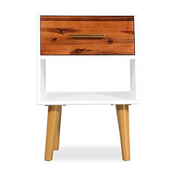 Helloshop26 Table de chevet - Marron