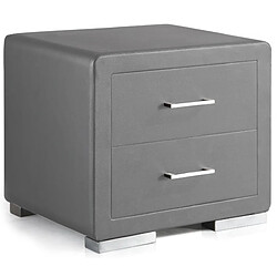 Vivenla Chevet gris design en bois MDF 49x38x43,5 cm