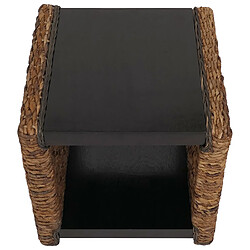 Mendler Chevet Lucca en raphia - Marron pas cher