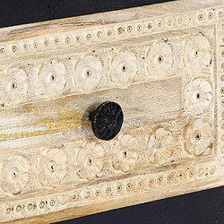 Helloshop26 Table de chevet sculptée - Gris