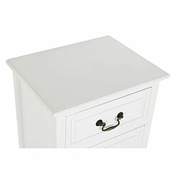 Dkd home decor chevet 3 tiroirs - Blanc