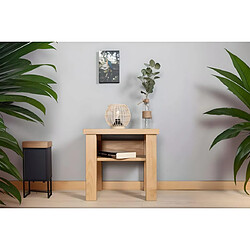 Decopin Table de chevet étagère - Chêne clair