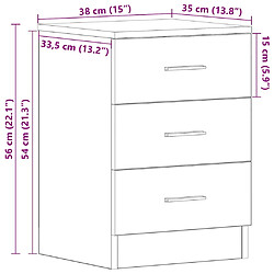 vidaXL Tables de chevet 2 pcs - Blanc pas cher