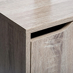 Avis Five Simply Smart Table de chevet Mix'n modul avec 1 porte effet bois naturel - Beige