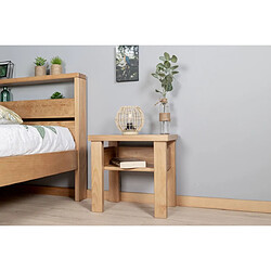 Decopin Table de chevet étagère - Chêne clair