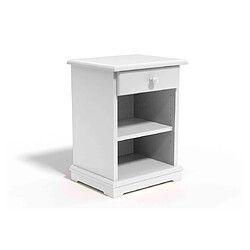 Decopin Table de chevet Ducie - Blanc