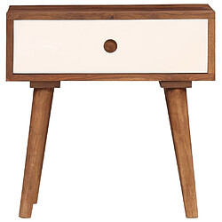 Helloshop26 Table de chevet bois - Marron