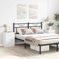 Avis vidaXL Tables de chevet 2 pcs - Blanc