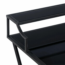 Avis BigBuy Home Table de Nuit - Noir Verre Fer