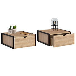 Idmarket MARKET Chevets DETROIT - Lot de 2