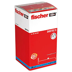 Fischer DUOTEC 10 S Ensemble de chevilles en nylon - 25 pcs