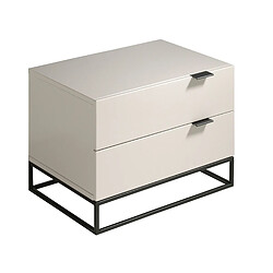 Angel Cerda Table de chevet en bois gris et acier noir