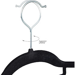 Helloshop26 Lot de 30 cintres velours - Noir