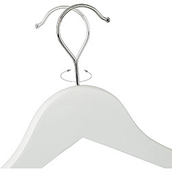 Helloshop26 Lot de 50 cintres manteau en bois - Blanc