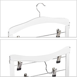 Helloshop26 Cintres pantalon antidérapants - Blanc