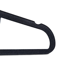 Helloshop26 Lot de 20 cintres velours - Noir