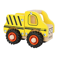 Small foot Camion de chantier en bois - Jaune