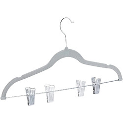 Helloshop26 Lot de 12 cintres pinces - Gris