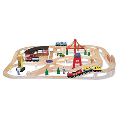 Melissa & Doug Circuit en bois de Chemin De Fer 132 pièces