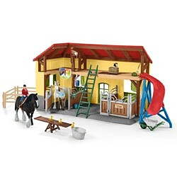 Schleich écurie avec chevaux