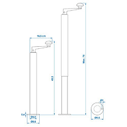 ProPlus Support de Remorque Télescopique pas cher