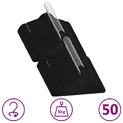 vidaXL Cintres Velours Noir