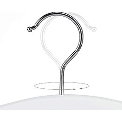 Helloshop26 Cintres pantalon antidérapants - Blanc