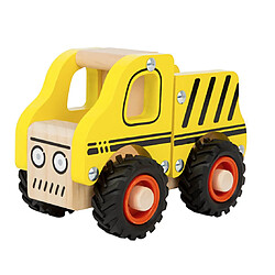 Small foot Camion de chantier en bois - Jaune