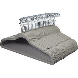 Lot de 50 cintres velours - Gris