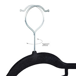 Helloshop26 Lot de 20 cintres velours - Noir