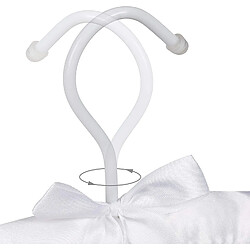 Helloshop26 Lot de 10 cintres satinés - Blanc