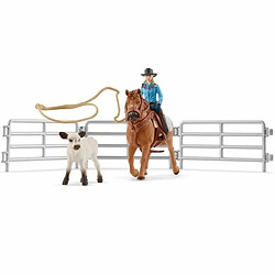 Schleich figurine cowgirl Team Roping Fun
