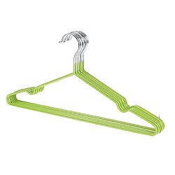 Wewoo Cintres en acier inoxydable et PVC - Lot de 11 - Vert