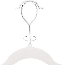 Helloshop26 Lot de 30 cintres velours - Blanc