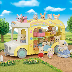 Sylvanian families Bus et cour de récréation - Jaune pas cher
