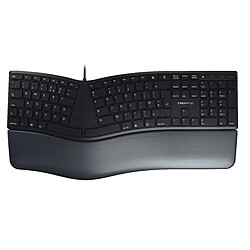 Cherry KC 4500 ERGO - Noir Clavier ergonomique - Taille réelle (100 %) - Courbé - USB - QWERTY Anglais britannique