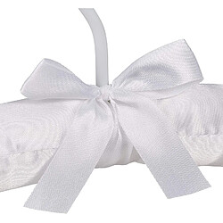 Helloshop26 Lot de 5 cintres en satin - Blanc