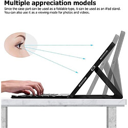 Redmiter étui clavier Bluetooth iPad Air 4 - Noir et blanc