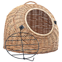 vidaXL Cage transport chats - 60x45x45 cm Saule naturel