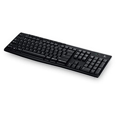 Logitech K270 - Noir Clavier sans fil - QWERTZ - pavé numérique - touches multimédia