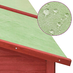 Helloshop26 Clapier avec piste 250 x 192 x 105 cm Rouge et Blanc pas cher