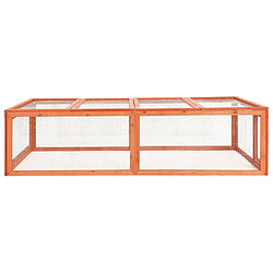 Helloshop26 Clapier Lapins - 183x90x46,5 cm - Sapin