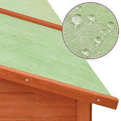 Helloshop26 Clapier avec piste 250 x 192 x 105 cm Marron pas cher