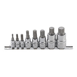 Bgs Jeu de douilles XZN 1/4" - 8 pièces
