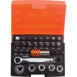 Bahco Coffret cliquet 1/4" et douilles Torx - 26 pièces