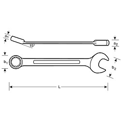 Bahco Clé mixte plate - 27 mm
