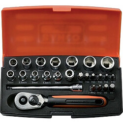Bahco Coffret de douilles 25 pièces - Orange et noir