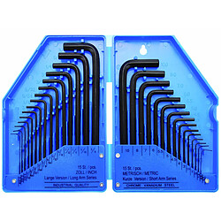 Oc-pro Jeu de clés mâles 6 pans - 30 pièces