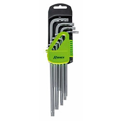 RIBIMEX Lot de 9 clés mâle torx percées